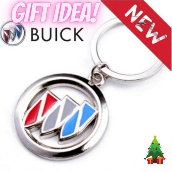 BUICK logo 3D Chrome/Metal  Keychain NEW - Picture 2 of 4